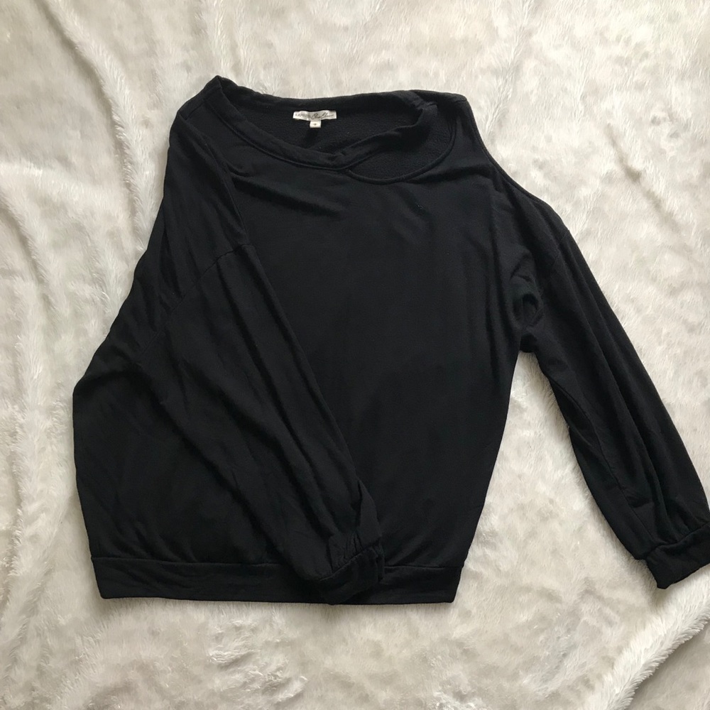 Black off the shoulder sweater from express